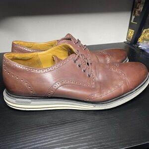Cole Haan OriginalGrand Wingtip Oxford Shoes Brown Leather C31546 Mens Size 13